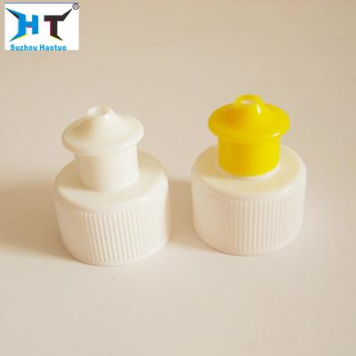 China Flip No 28/410 Pull Push Cap For Cleaning Bottle , Caps For Bottle Dispensing Caps for sale