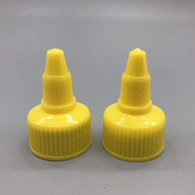 China Non Spill 20mm 24mm 28mm PP Plastic Cap Twist Dropper Lids Sauce Capsule Top Plastic Screw Cap for sale