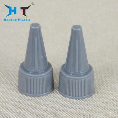 China Non Spill Barber Shop Usage Gray 18mm Twist Lid PP Plastic Twist Top Cap 18/410 For Hair Making for sale