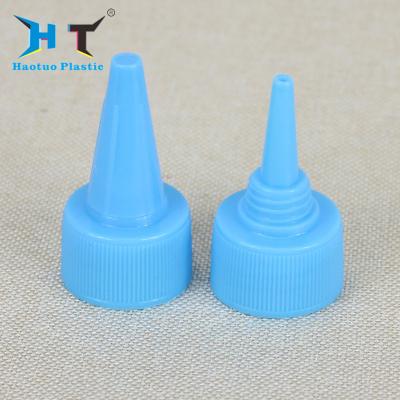 China Non Spill 20mm PP Long Spout Cap 20 / 410 Long Twist Off Sauce Cap For Squeeze Bottle for sale