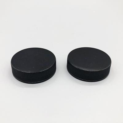 China Non Spill 38mm Plastic Flat Caps 38/400 Plastic Ribbed Syrup Screw Cap 38/400 Screw Cover Lid for sale