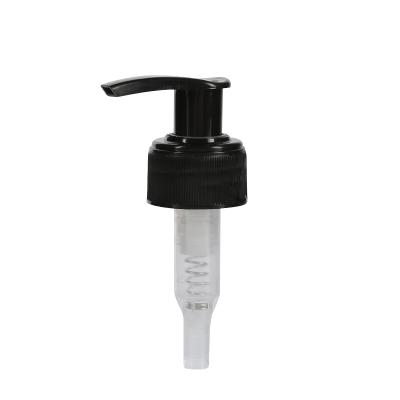 China Non Spill Ribbed Cap 28/410 Black Color Screw Lotion Pump , Plastic Switch Hand Pump for sale