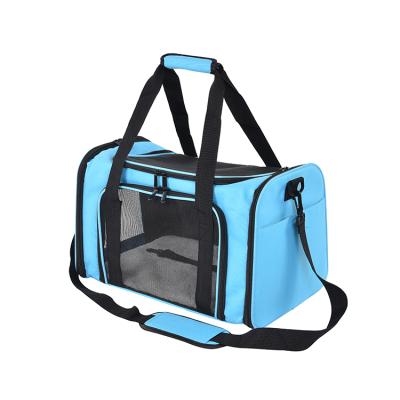 China Breathable Custom Hot Sale Soft-sided Pet Carrier Bag Airline Approved With Security Locking Zippers for sale