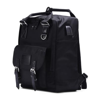 China With USB New Fashion Baby Diaper Bag Mummy Leather Bag Waterproof Diaper Backpack for sale