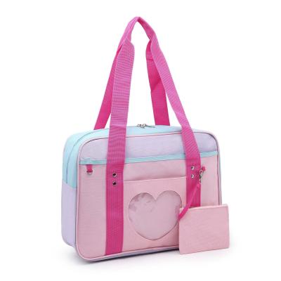 China Trendy Portable Cute Durable Breathable Designer Private Label Pink Zipper Travel Bags and Luggage for Women Ladies Traveling Girls for sale