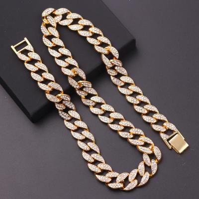 China Hiphop Rock Singer Fashion Jewelry Zircon Necklace Retractable Chain Bracelet for sale