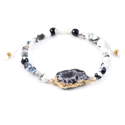 China Hot BOHEMIA Woven Bracelet and Cut Wax Natural Thread Pure Agate Hand - Woven Bracelet for sale