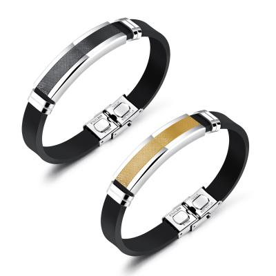 China 2010 usa fashion style free sample cute simple silicone bracelets wholesale stainless steel men bracelet for sale