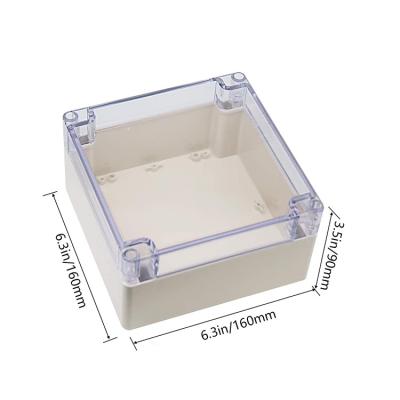 China PCB Box ABS Plastic Enclosure Transparent Plastic Enclosure Junction Box For Electronic Components 160 x 160 x 90mm for sale