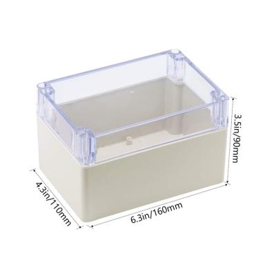 China Outdoor Custom Clear ABS Plastic Enclosures Cover Waterproof Electronics Enclosure Junction Box For PCB 160 x 110 x 90mm for sale