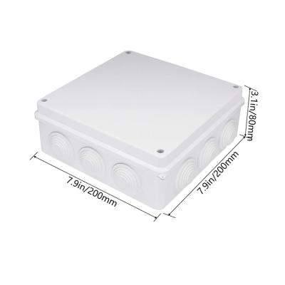 China Custom Made Outdoor Waterproof ABS IP65 Plastic Electronic Enclosure Electronic Junction Box 200 x 200 x 80mm for sale