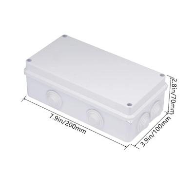 China 200 x 100 x 70mm Custom ABS Outdoor Waterproof Plastic Enclosure Custom Electronic Hardware Enclosure Lithium Ion Electronic Battery Box for sale