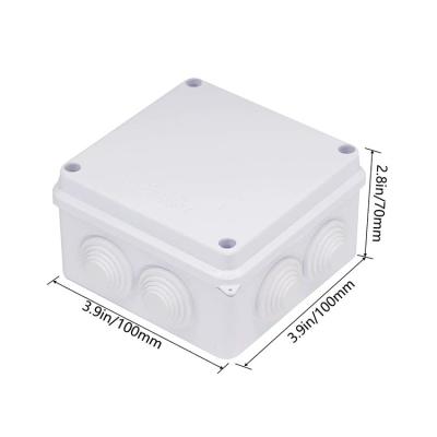 China Custom IP65 IP66 Waterproof ABS Outdoor Electronic Hardware Outdoor Plastic Electronic Enclosure Junction Box 100 x 100 x 70mm for sale