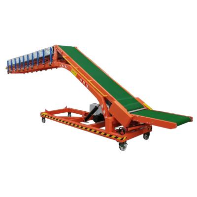 China Heat Resistant Industrial Truck Inclined Loading And Unloading Conveyor With Roller Conveyor for sale