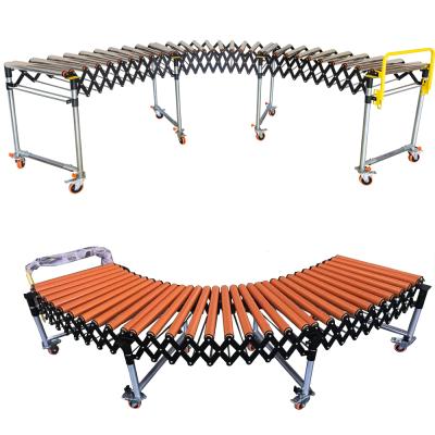 China Heavy Duty Telescopic Steel Oil Conveyor Roller Gravity Curved Conveyor With Reasonable Price for sale