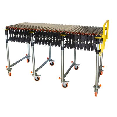 China Oil Resistant Width 800mm Telescopic Gravity Turning Roller Conveyor With Steel Roller for sale