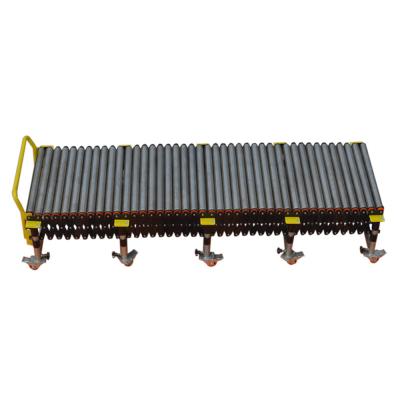 China Flexible Roller Conveyor 800mm Gravity Oil Heavy Duty Conveyor Roller For Carton Unloading for sale