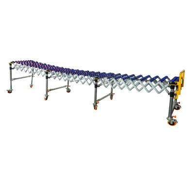 China Heavy Duty ABS Light Duty Skid Wheel Telescopic Oil Transfer Conveyor For Unloading for sale