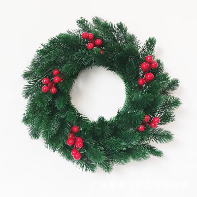 China Small children's Christmas fruit wreath plush pine needle Christmas fruit hanging decoration simulation fruit hanging red Christmas for sale