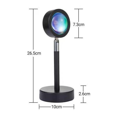 China Contemporary Bedroom Usb Sunset Lamp Sun Rainbow Sunset Projector Lamp Night Light Led Sunset Projection Lamp For Home Decoration home for sale