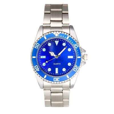 China Green blue men's quartz calendar watch men's and women's low price promotion day/date luminous steel belt watch new business for sale