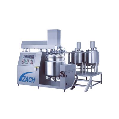 China High efficiency 500L automatic vacuum outlet emulsifying plant mixer with low price for sale