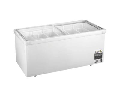 China European Commercial Single-temperature Supermarket Island Freezer Sliding Door Deep Freezer for sale