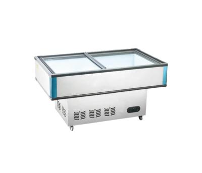 China Super Single-temperature Mall Refrigerator Equipment Chest Freezer Seafood Showcase Display for sale