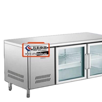 China 12RL-B Single-temperature deep freezing display showcase cabinet used in kitchen and cookroom (stainless steel material) for sale