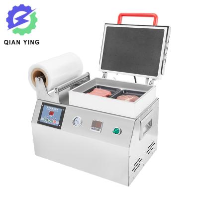 China Food Factory Price Automatic Plastic Single Vacuum Tray Sealer Packing Machine Food Chamber Vacuum Packing Machine Skin for sale