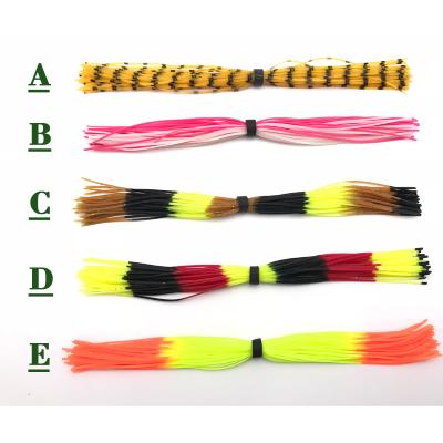 China DIY Fishing Lures New Arrival Silicone 40pcs/pack Skirts With Flowing Tails Material For Baits for sale