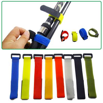 China Outdoor Activities Fishing Reusable Tick Rod Tie Holder Strap Suspenders Tether Hook Ties Belt Fishing Tackle Accessories for sale