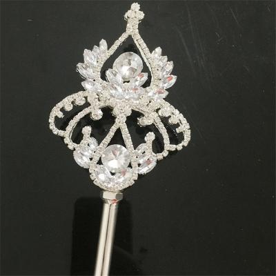 China Beautiful Colorful Custom Game Props Props Crystal Rhinestone Pageant Scepter For Girls Pageant Crown Things for sale