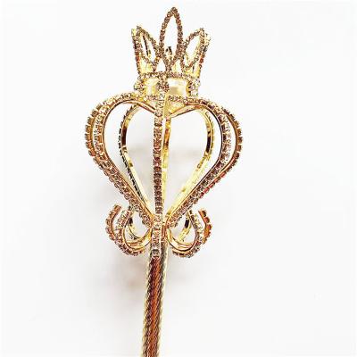 China Beautiful Colorful Rhinestone Crystal Wand Scepter Pageant Scepter For Girls for sale