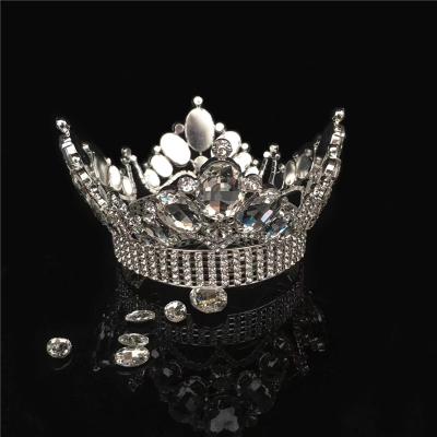 China Wholesale Custom European and American Style Pageant Crowns Princess Crown Beauty Crystal Stones Tiara for Girls for sale