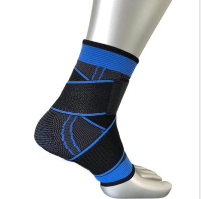 China Polyester/Nylon Factory Lace Up Adjustable Ankle Support Brace Wrap Compression Support Sleeve For Basketball Sports 3 Sizes For Women Men for sale