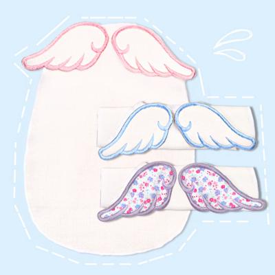 China QUICK DRY Soft Cute 100% Cotton Gauze Baby Bath Sweat Absorbing Towel With Angel Wings for sale