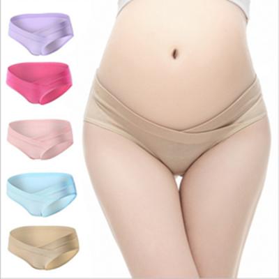 China Kneckers Material Sexy Maternity Panties, Breathable Cotton Low Waist Pregnant Panties Brief for sale