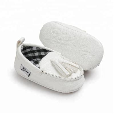 China WONBO Anti-odor Tassel Moccasin Slippers Newborn Baby Moccasin Babies Shoes Pu Leather Trim Prewalkers Boots for sale