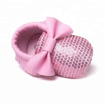 China PU Hot Sales Toddler Tassel Bow Baby Princess Shoes Infant Baby Shoes for sale