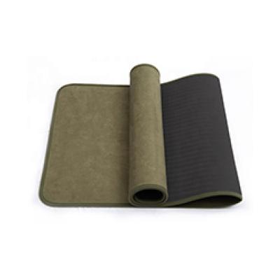 China Selected high quality suede & High Quality Yoga Mat Soft Round Corners Eco-Friendly Yoga Mat Tape 2 Layers Suede for sale