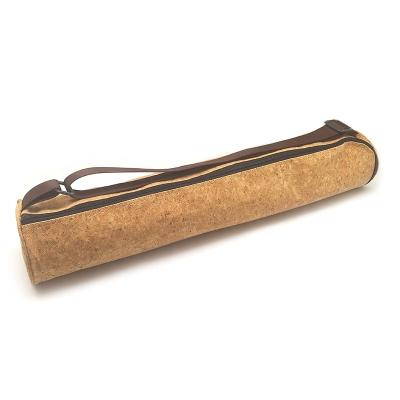 China Custom 130mm Dia. Composition Cork X 640mm L Eco-friendly Natural Cork Yoga Carrying Bag For Cork Yoga Mat for sale