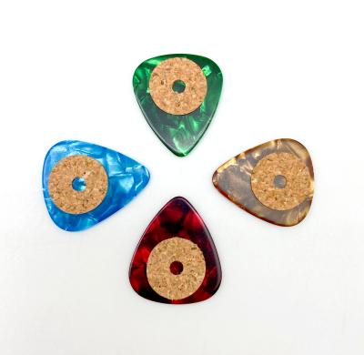 China Hot Selling Eco-friendly Musical Instrument Accessories Guitar Picks Eco-friendly Cork Grip Guitar Plectrum Pick for sale