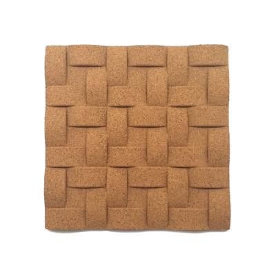 China Modern 3D Cork Wall Tiles for Interior Wall Decor 200x200mm Set of 5 for sale