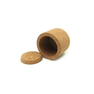 China Viable Custom Design Cork Container Cork Case Cork Box, Round Storage, Top Diameter 86mm X 70mm H for sale