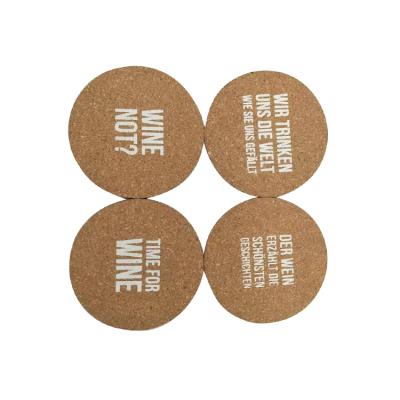 China New Products Multi Function Durable Cork Base Round Coasters Home Decor Durable Cork Coaster for sale