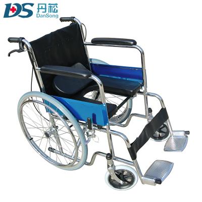 China Wholesale Wheelchair Manufacturer Of Folding Commode Wheelchairs With 200kg Bedpan for sale