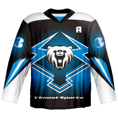 China Wholesale Quick Dry Breathable Ice Hockey Wear Tackle Oversized Twill Sublimated Pro Team Custom Ice Hockey Jersey for sale