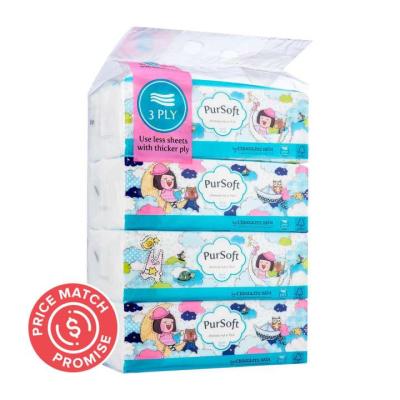 China Wholesale FSC Box Tissue Baby Face Lotion Facial Tissue Paper High Quality Eco-Friendly Cute Manufacturers for sale