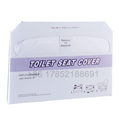 China Disposable 1/2 1/4 Times Flushable Waterproof Paper Toilet Seat Cover Tissue Price for sale